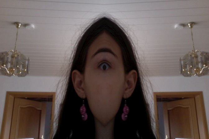 This is my slightly scary attempt to do the "evil cyclops" look.